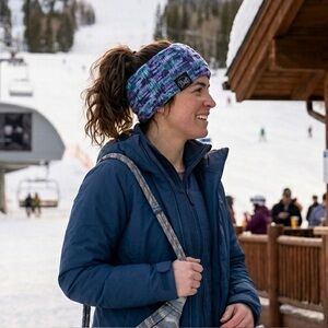 Buff USA Knitted Polar Headband | Fleece Lined | Purple